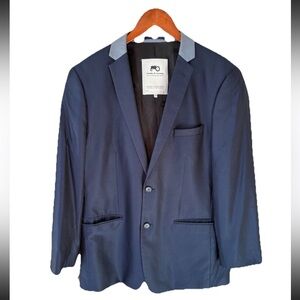 Moods of Norway Silk Blend Suit Jacket Blazer Blue Size 54 EU Men’s